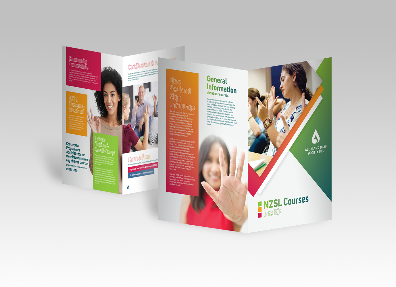 auckland deaf society brochure design