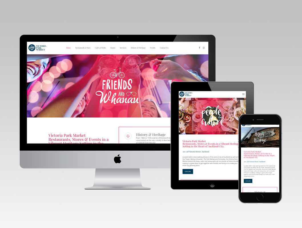 Victoria Park Market Website Design