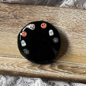 Black Halloween Worry stone that makes the perfect Halloween themed gift for your friends and family