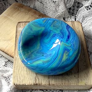 Blue Swirl Worry Stone for anxiety & stress management